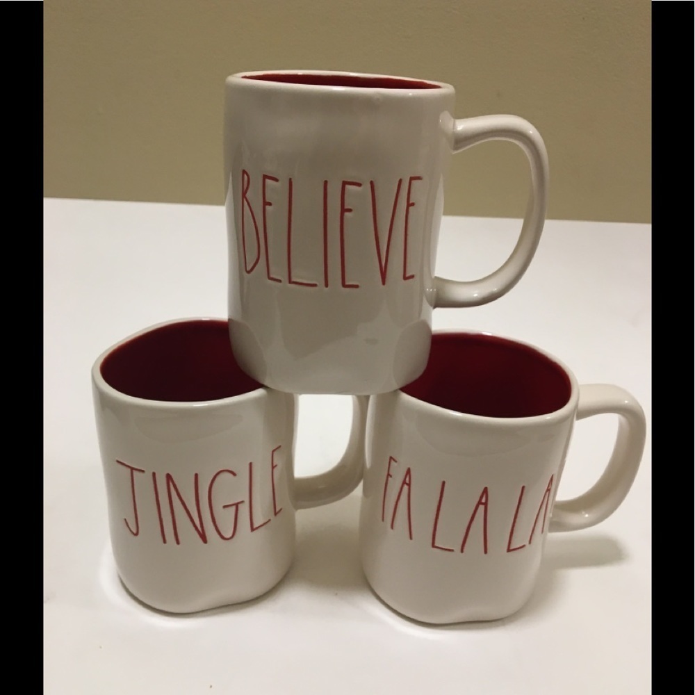 NEW 3 Rae Dunn Christmas Mugs - Set of 3